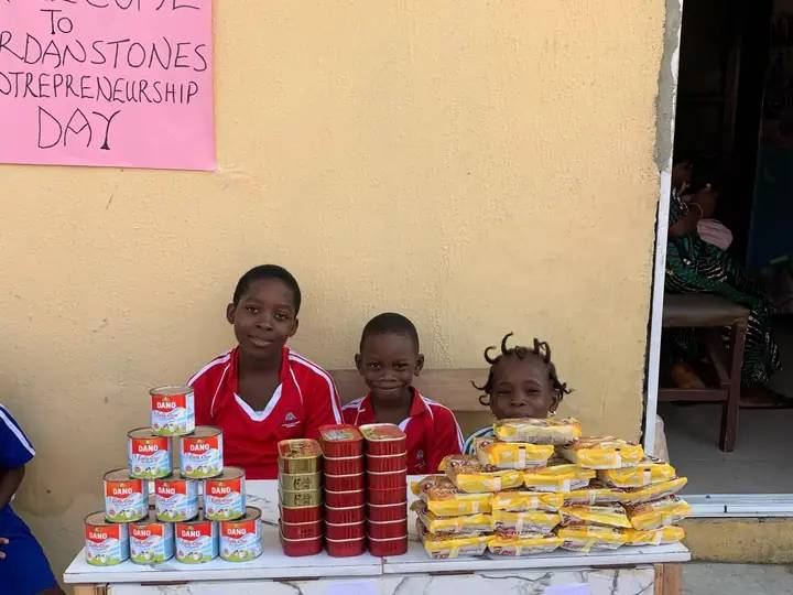Pupils at the Entrepreneurship Week mini-market